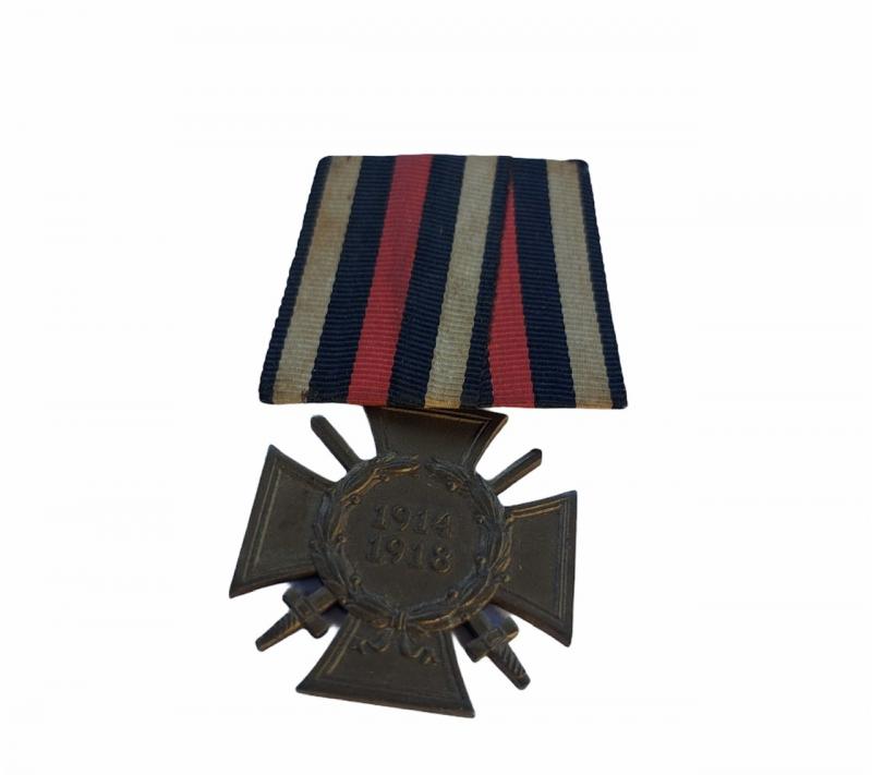 German Mounted Imperial Hindenburg Cross For Combatants