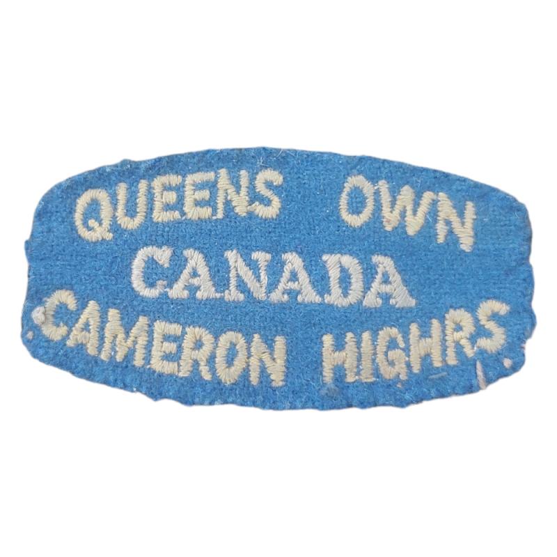 Queens Own Cameron Highlanders of Canada Shoulder Title