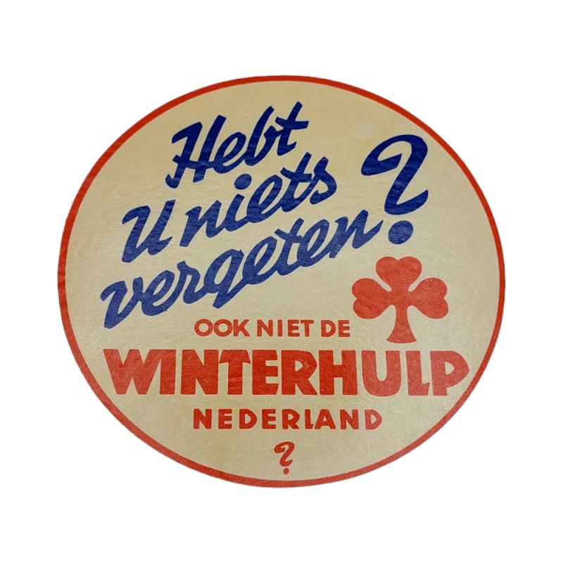 Dutch Winterhulp (Winterhulp Nederland - WHN) Sticker