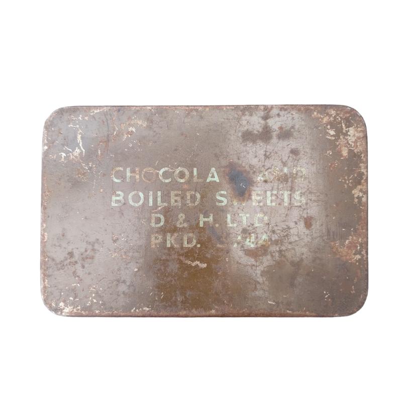 British 'Chocolate and Boiled Sweets' Ration Tin